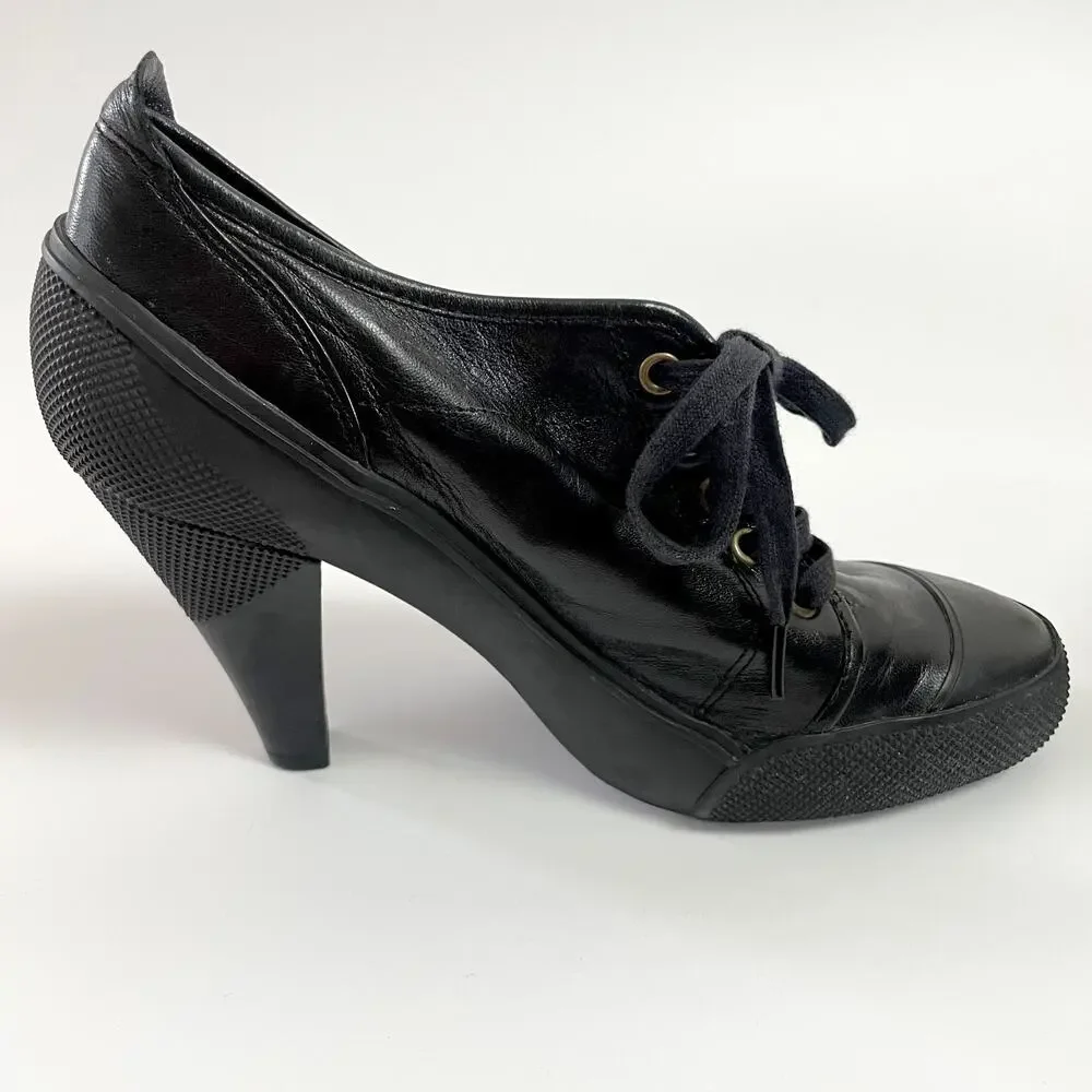 Vintage 90s Y2K DKNY Sneaker Heels‎ Sz 8.5 Utility Chic Urban Minimalist Cyber